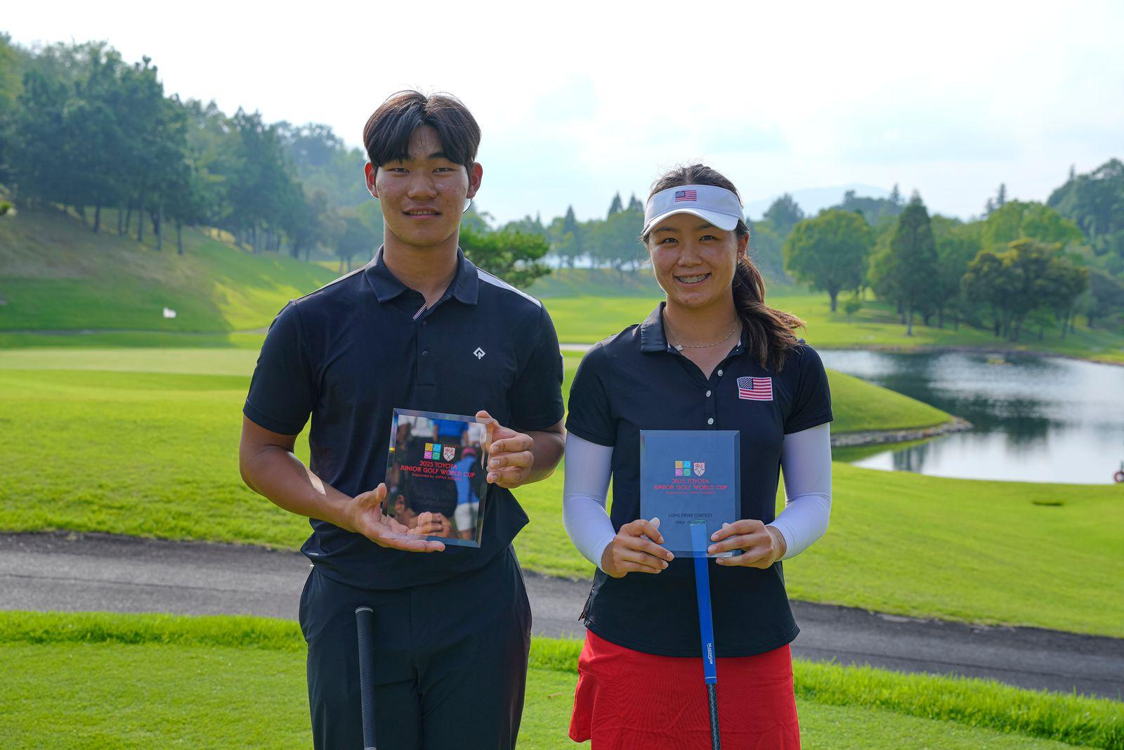 ドラコン優勝 男子:パク・ジェヒョン選手(369yd/韓国)/ 女子:ニッキー・オー選手(286yd/アメリカ)